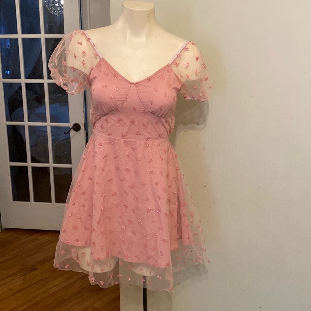 Romwe babydoll strappy back mini dress size S